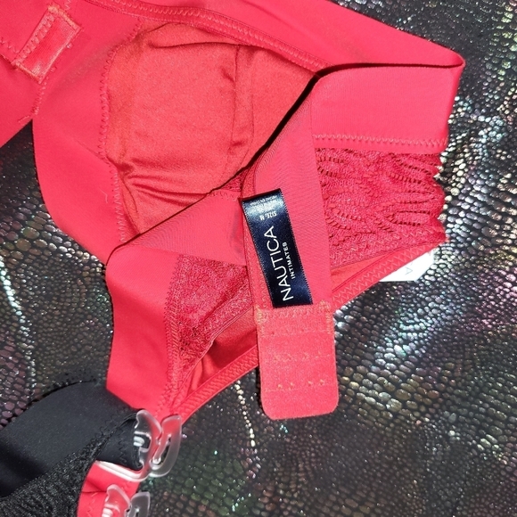 (2 bras) Sexy Red and Black Lace bras by Nautica (NWT) - Picture 4 of 8